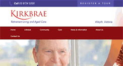 Desktop Screenshot of kirkbrae.org.au